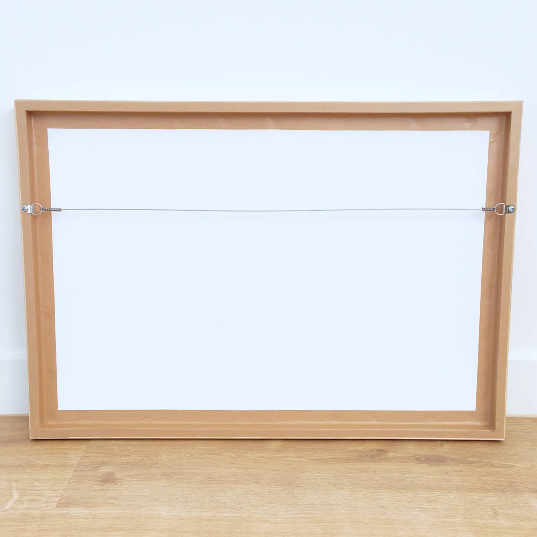 Back of Printed and Framed Photo with Wire at Print Frame Send
